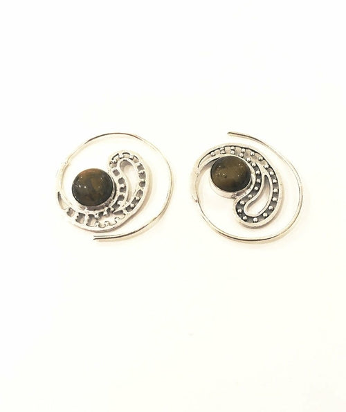 Tribal Earrings With Stone