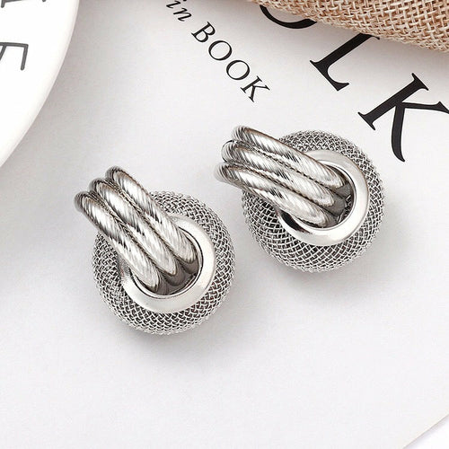 Linking honeycomb earrings