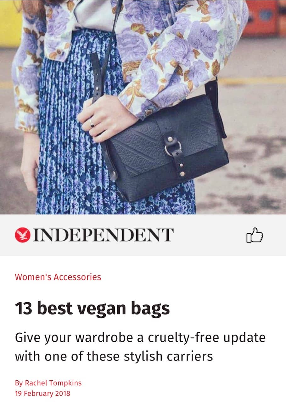 Paguro Upcycle Reina Black Vegan Handbag - Eco Friendly