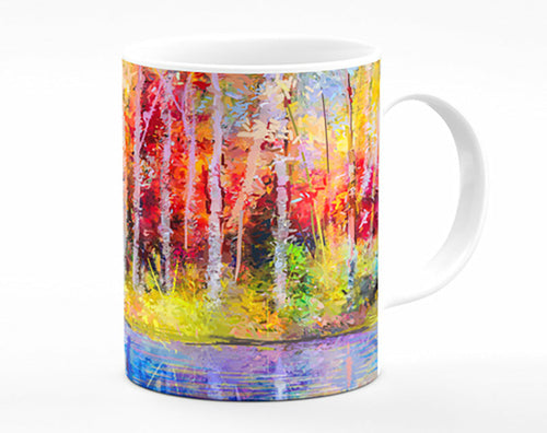 Abstract forest colour strokes Mug