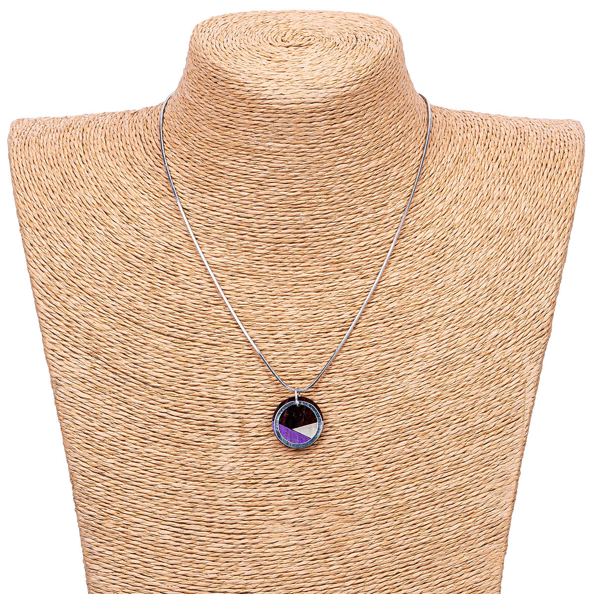 Conture Recycled Wood Silver Necklace (6 Colours available)