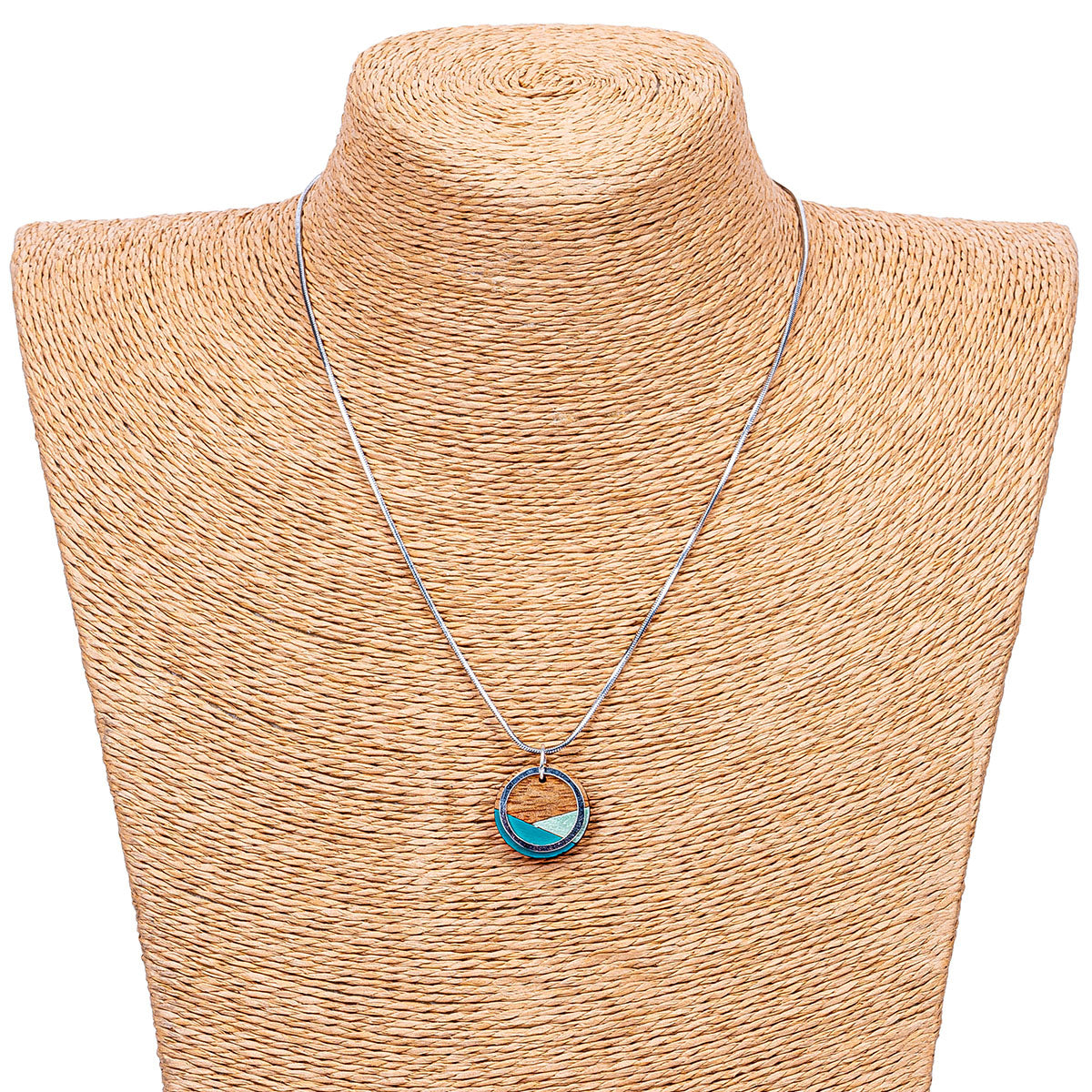 Conture Recycled Wood Silver Necklace (6 Colours available)
