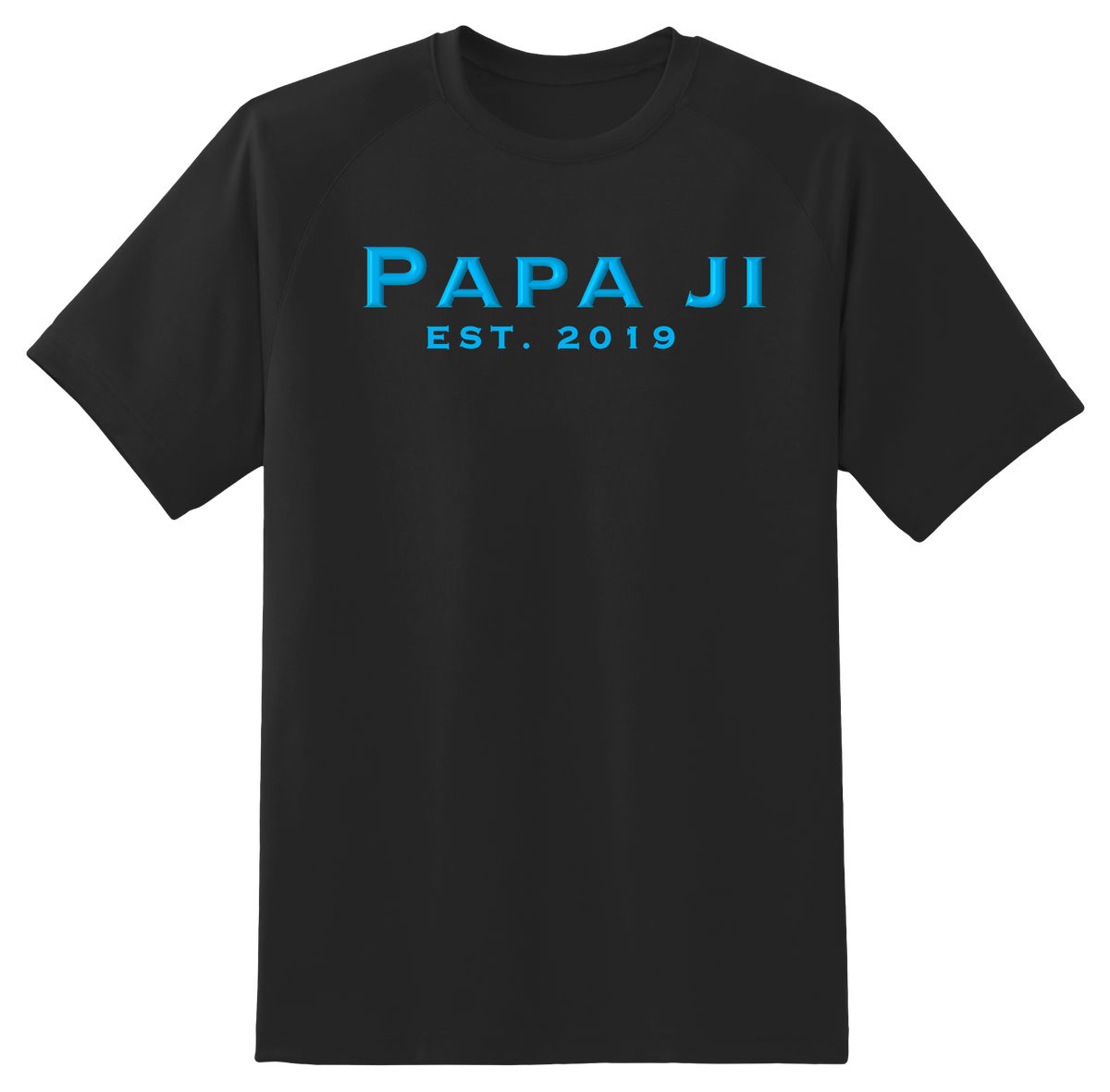 Classic Blue Text PAPA JI T-Shirt