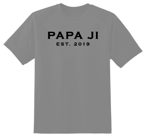Classic Black Text PAPA JI T-Shirt