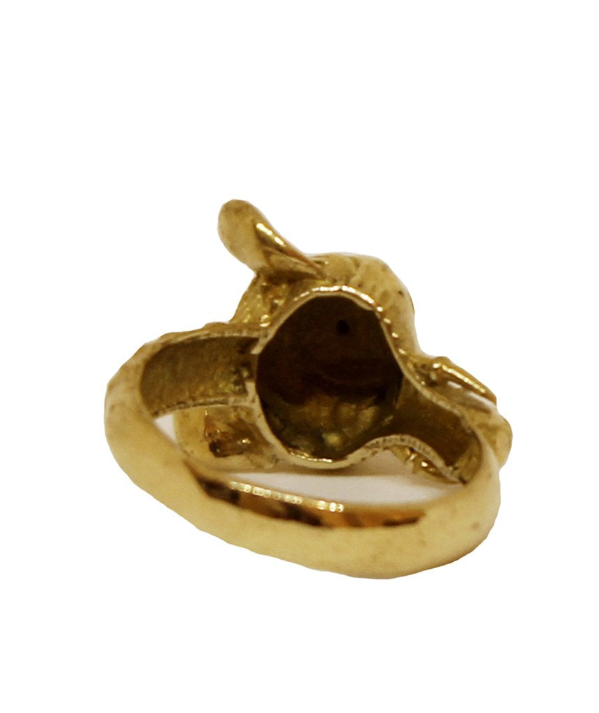 Elephant Ring with Semi Precious Stone