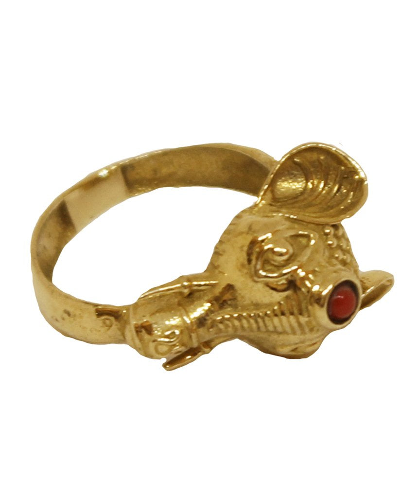 Elephant Ring with Semi Precious Stone
