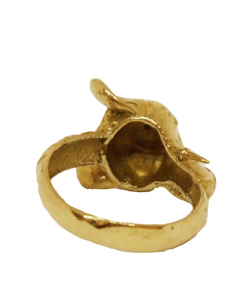 Elephant Ring with Semi Precious Stone