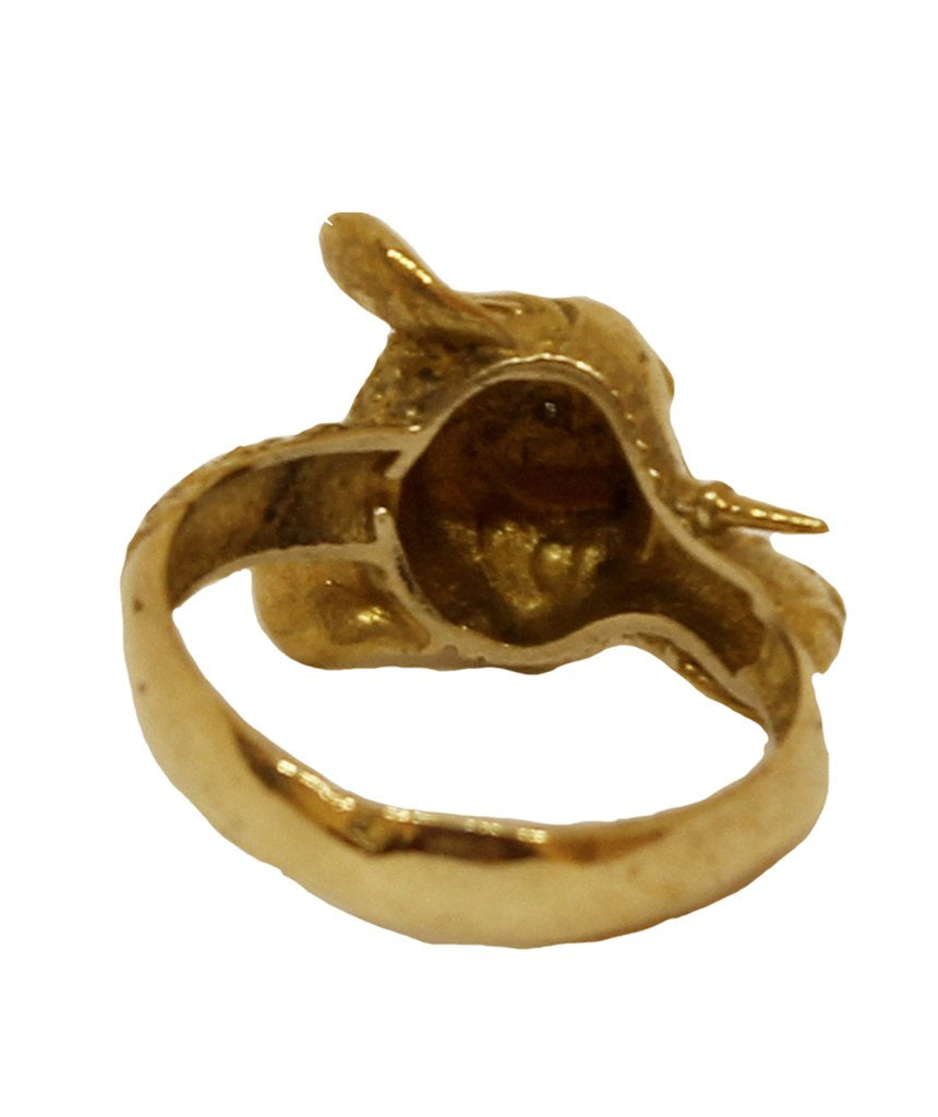 Elephant Ring with Semi Precious Stone