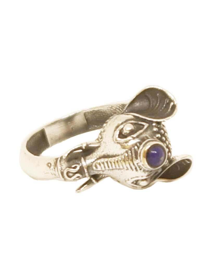 Elephant Ring with Semi Precious Stone