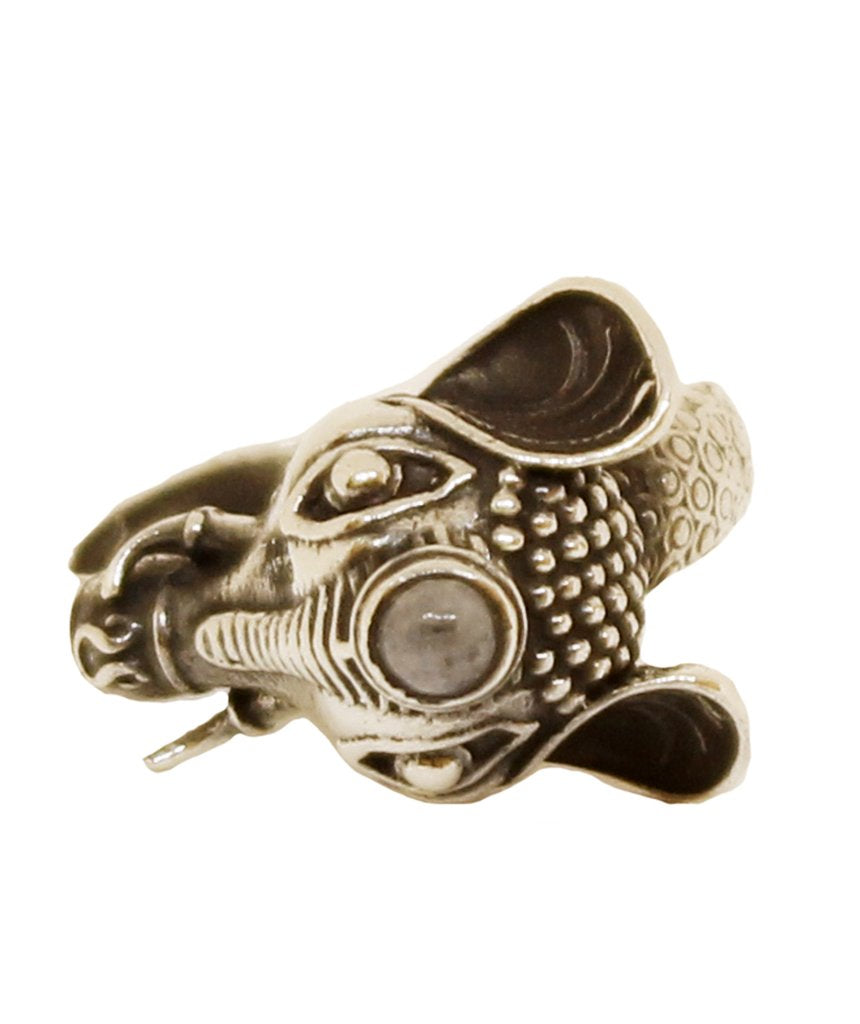 Elephant Ring with Semi Precious Stone