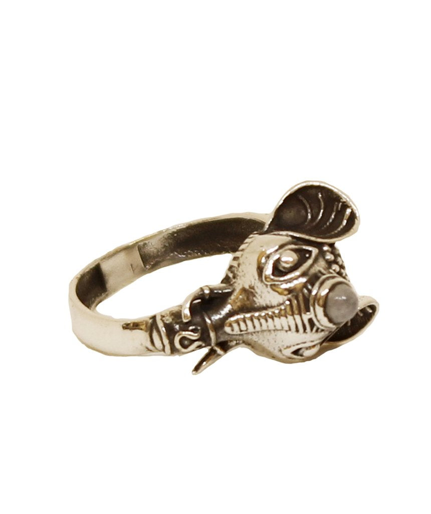 Elephant Ring with Semi Precious Stone