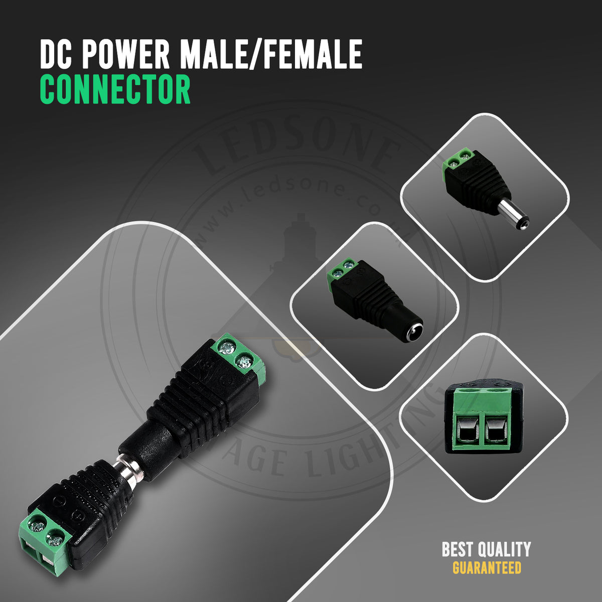 DC Power Connector Male Jack Connector Plug Adapter for CCTV Camera LED Strip Light