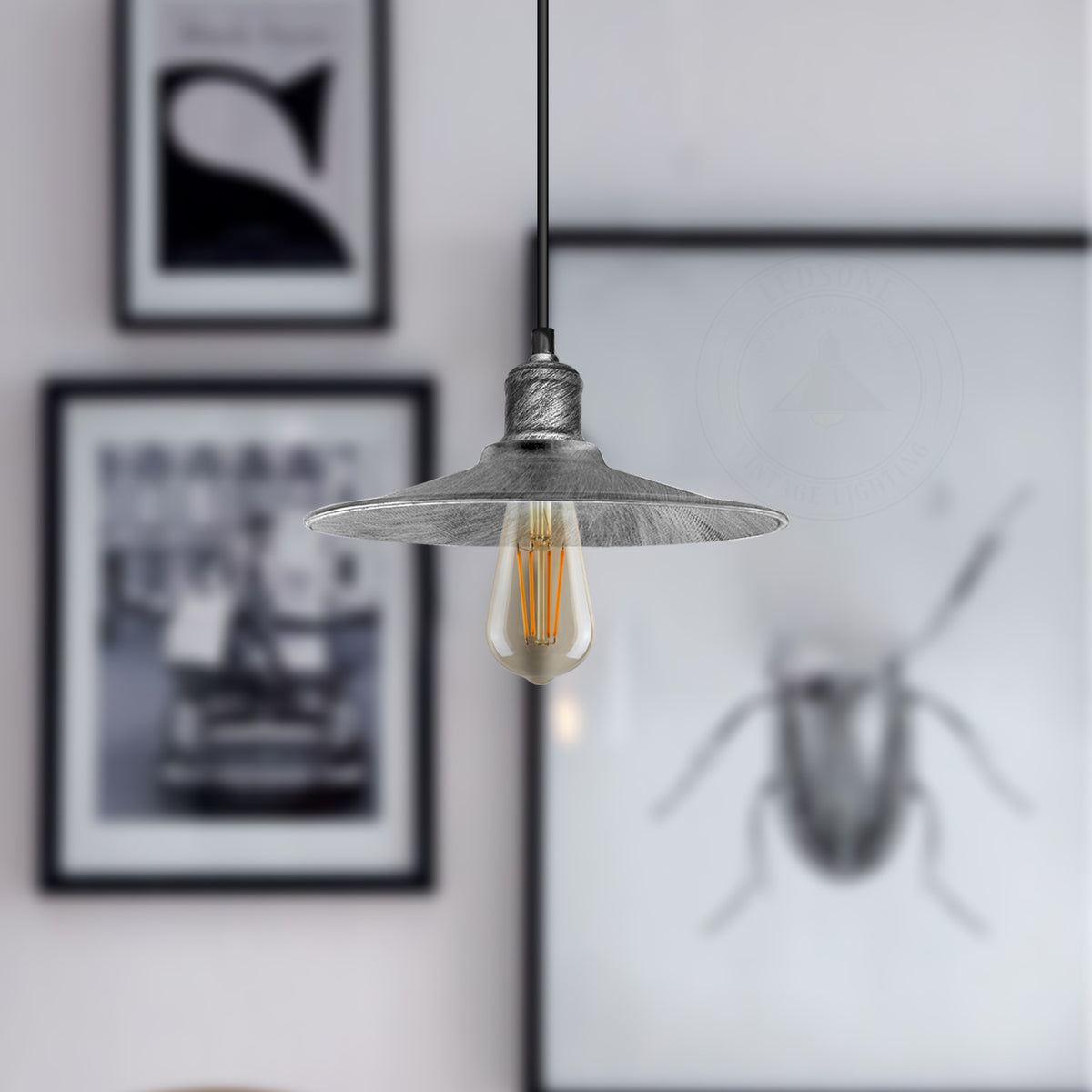 Single Head Vintage Ceiling Pendant Light Shade Hanging Lamp Light
