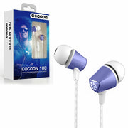 Cocoon 100 Series Noise-Isolating Tangle Free In-Ear Headphone for Smartphone - Cobalt Blue