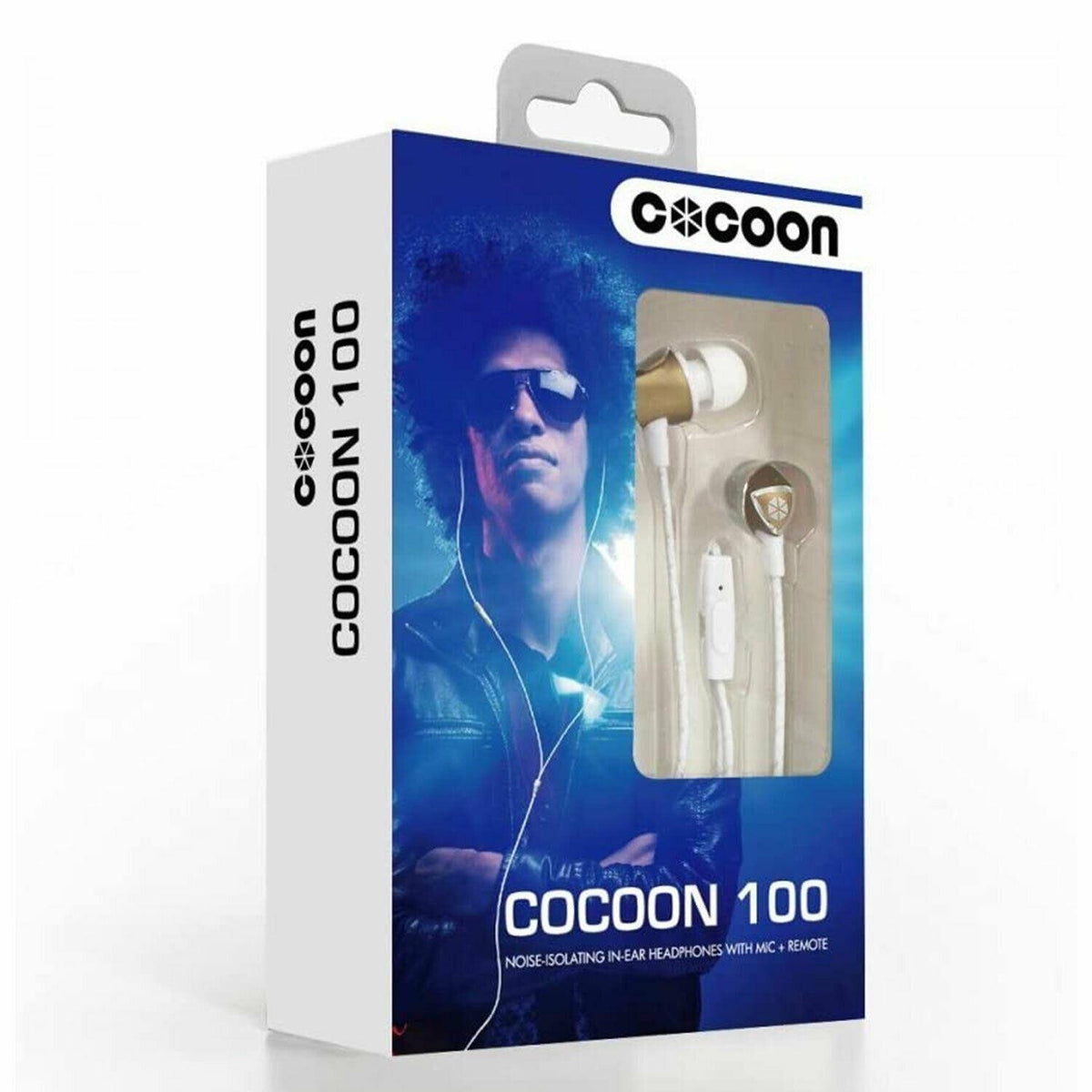 Cocoon 100 Series Noise-Isolating Tangle Free In-Ear Headphone - Gold