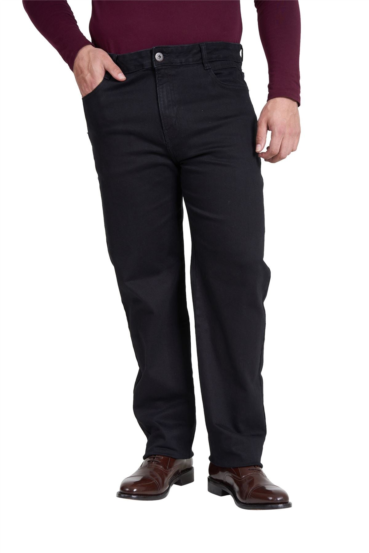 Mens Straight Leg Jeans Black - Size 34"