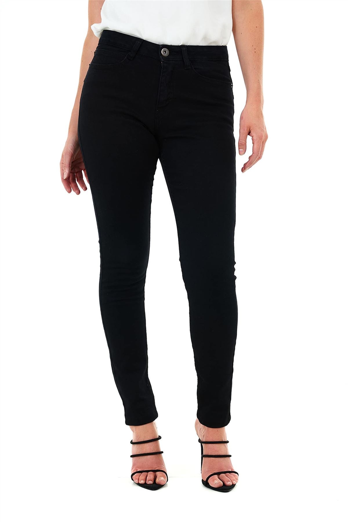 Ladies 5 Pocket Skinny Jean BLACK 12