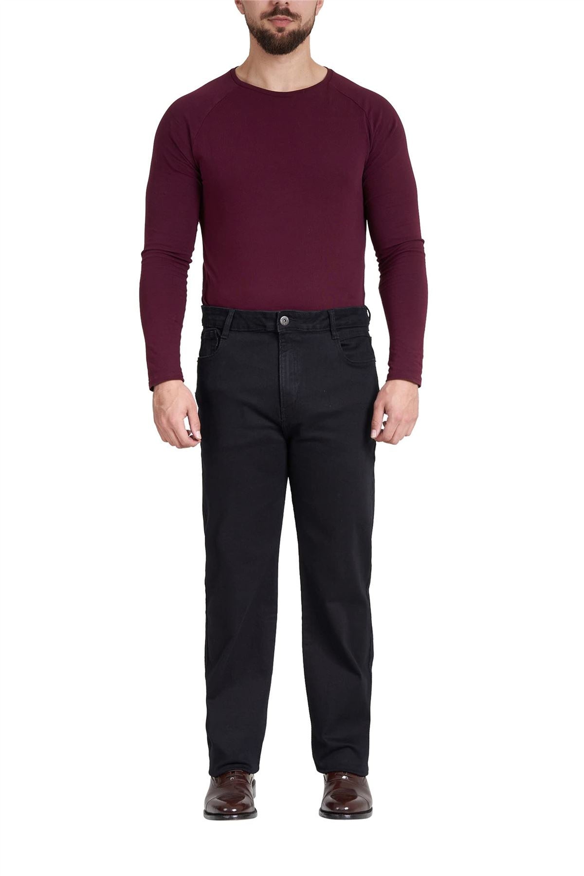 Mens Straight Leg Jeans Black - Size 32"