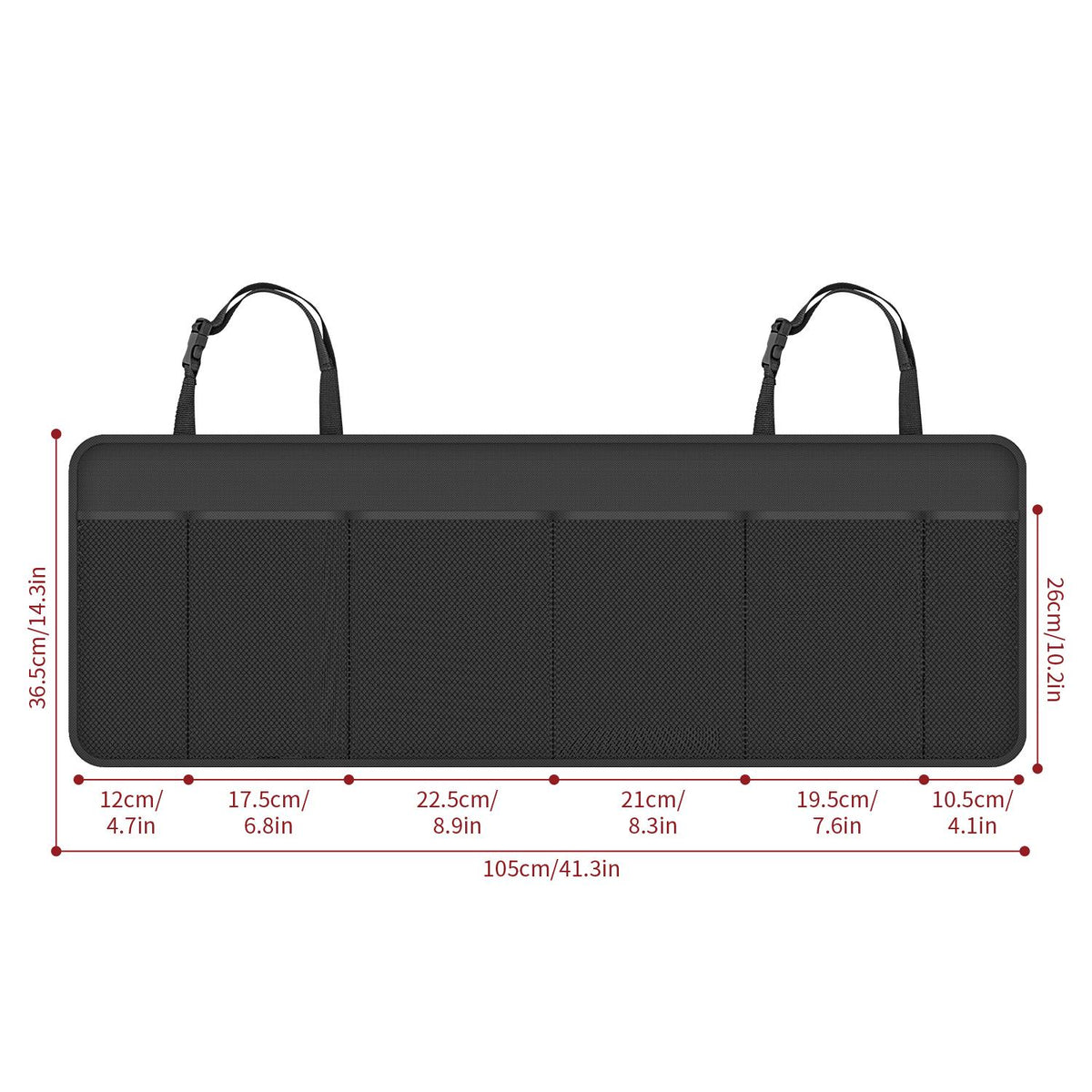 VINSANI HANGING CAR ORGANISER BLACK HANBOOT