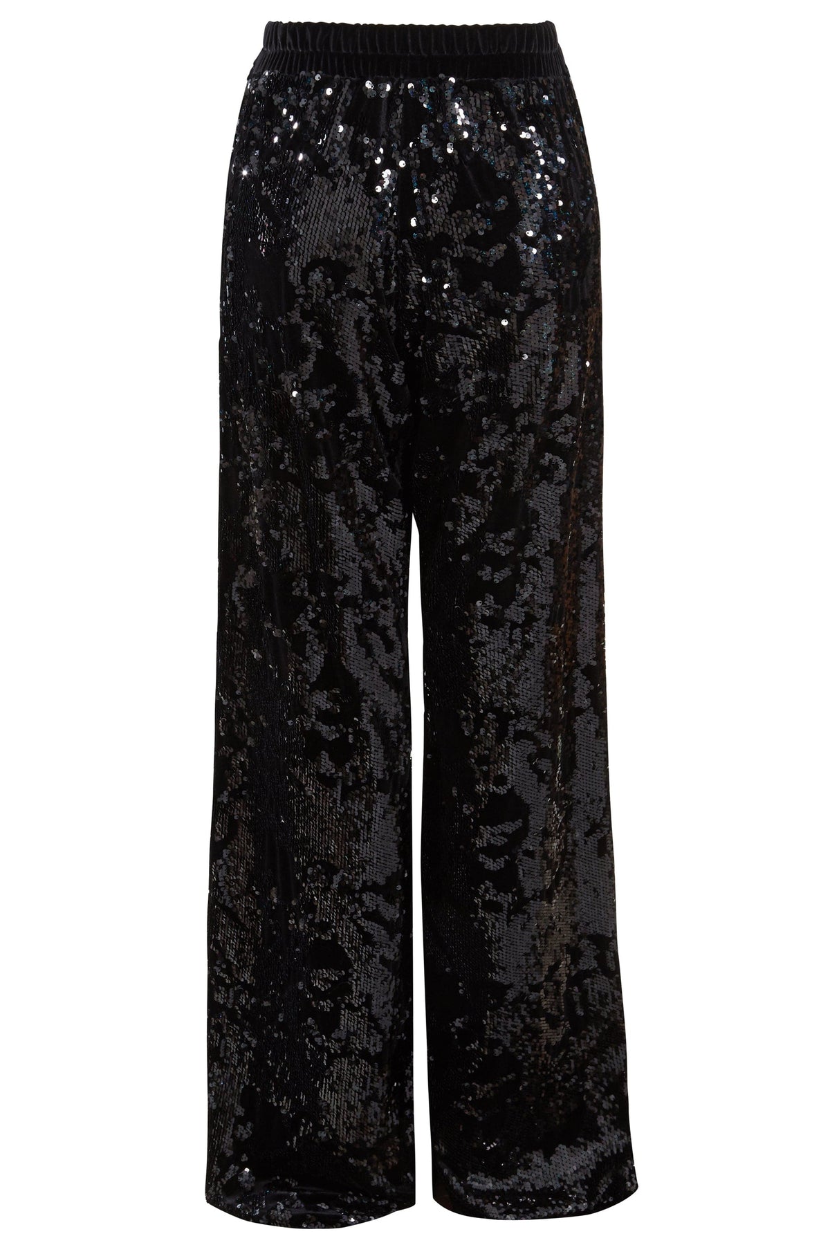 Sequin Velvet Flared Trousers