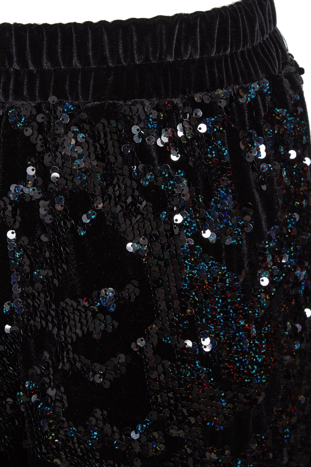 Sequin Velvet Flared Trousers