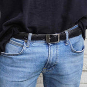 Slim Recycled Tyre Vegan Biker Belt