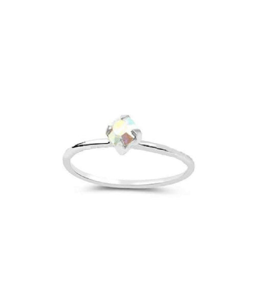 Sterling Silver Nose Ring with Stone