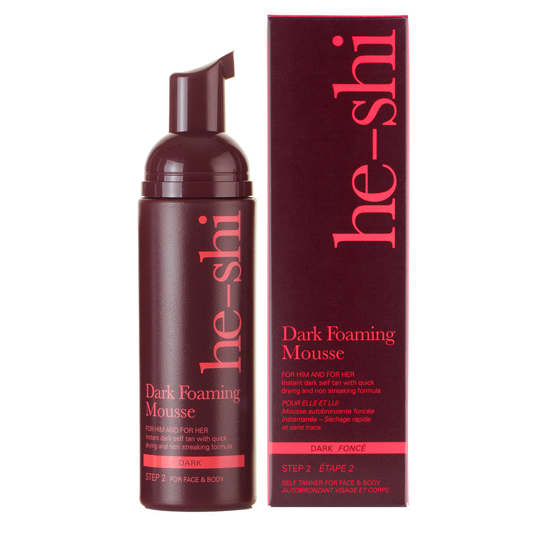 He-Shi Dark Foaming Mousse   - Dark Self Tan - Quick Dry - Easy to Apply