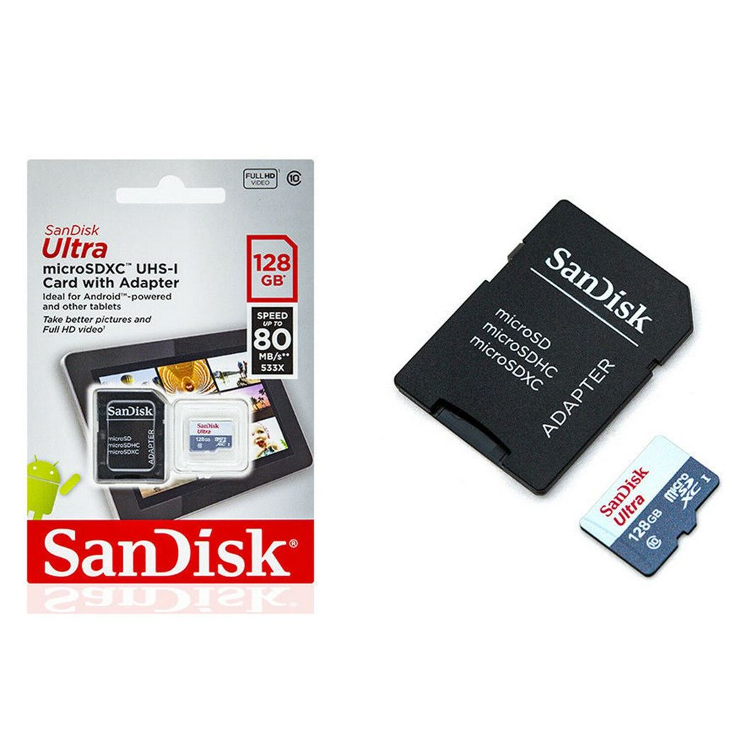 SanDisk Ultra 128 GB, Class 10 (10MB/s) - microSDXC Card
