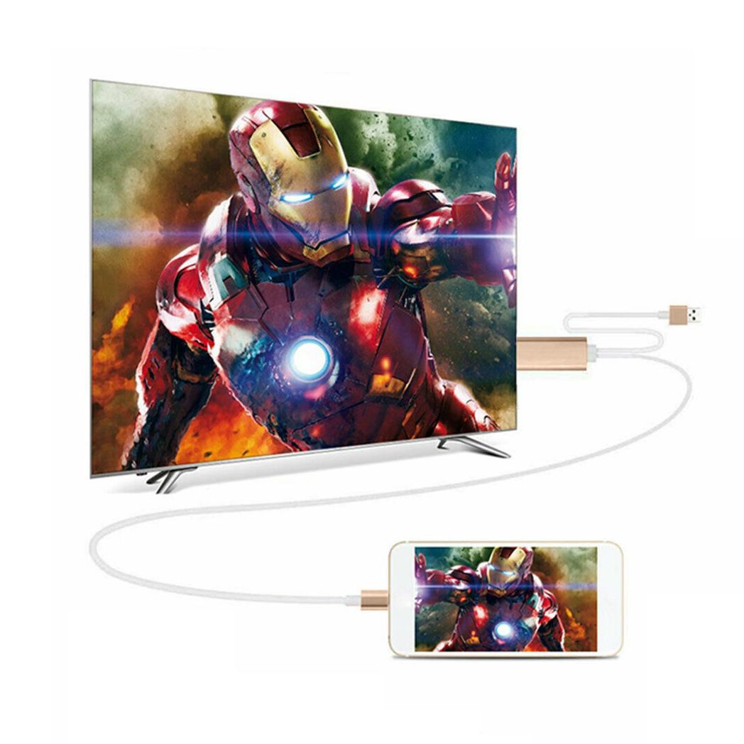 Aquarius Full HD Support HDMI Connector Cable for Phone/Pad Gold