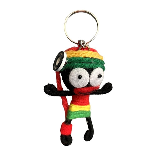 Voodoo String Doll Keychain, 7cm