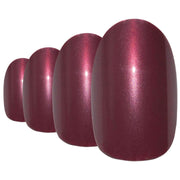 False Nails by Bling Art Red Brown Glitter Oval Medium  Acrylic Tips