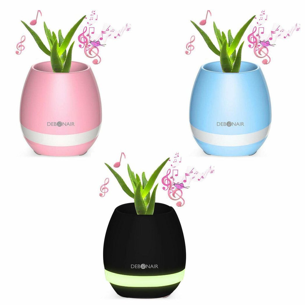 Debonair Music Flower Pot Bluetooth Speaker for Bedroom, Office & Living Room[Pink]