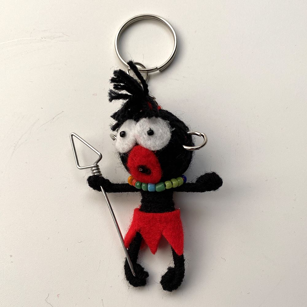 Voodoo String Doll Keychain, 7cm