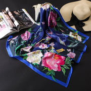 Amelia Nature 100% Real Mulberry Silk Square Scarf