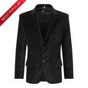 Black Velvet Slim Fit Formal Blazer (G20-VELVET)