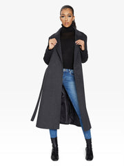 Belted Longline Duster Coat