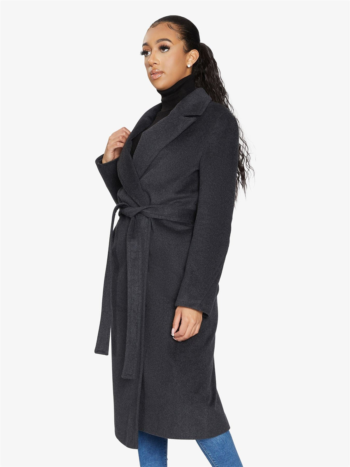 Belted Longline Duster Coat