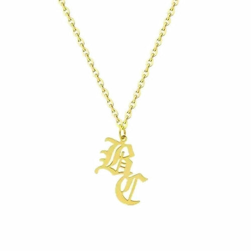 Old English Double-Initial Necklace