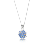 Forget-me-not necklace by Shrieking Violet® Sterling silver round