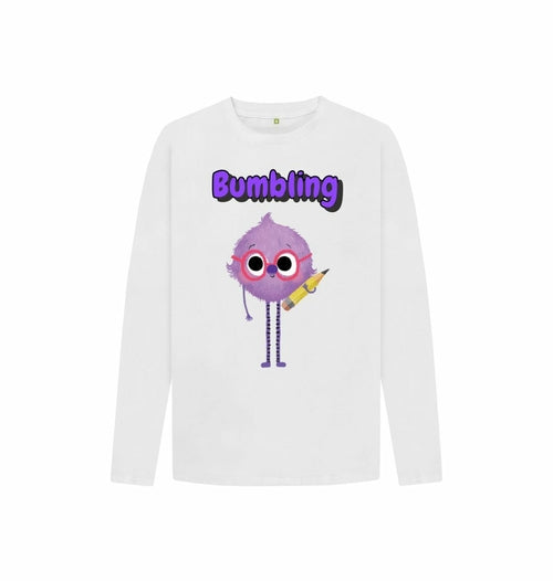 Organic Childrens Long-Sleeved T-shirt (Bumbling)