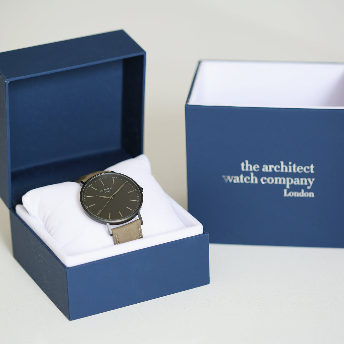 Modern Font Engraving - Men's Architect Zephyr + Urban Grey Strap
