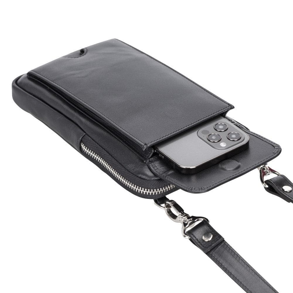 Nino Leather Crossbody Bag - Universal Wallet Case for Phones