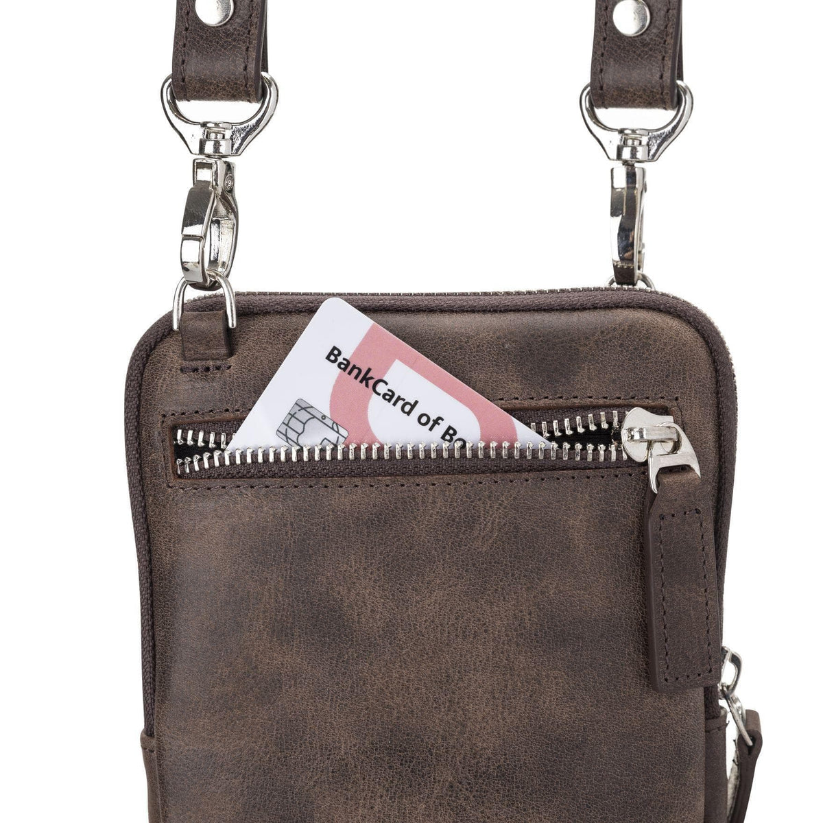 Nino Leather Crossbody Bag - Universal Wallet Case for Phones