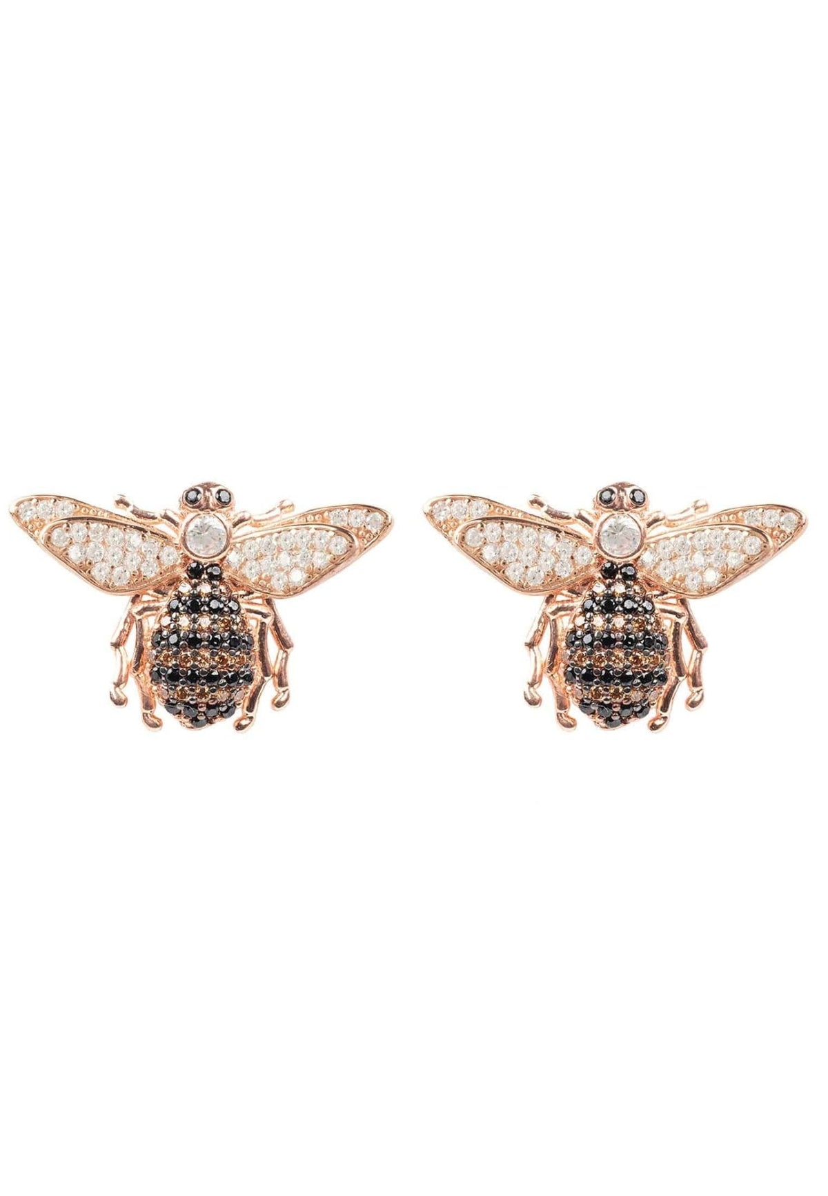 Honey Bee Stud Earrings Rosegold