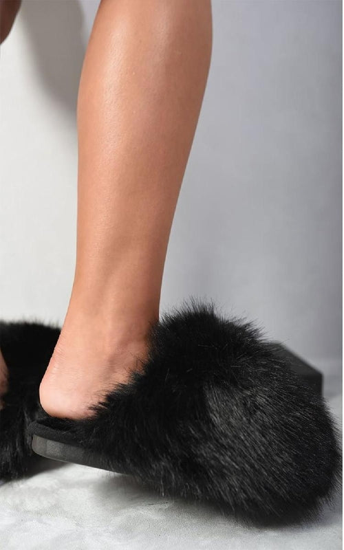 Fluffy Faux Fur Winter Slippers