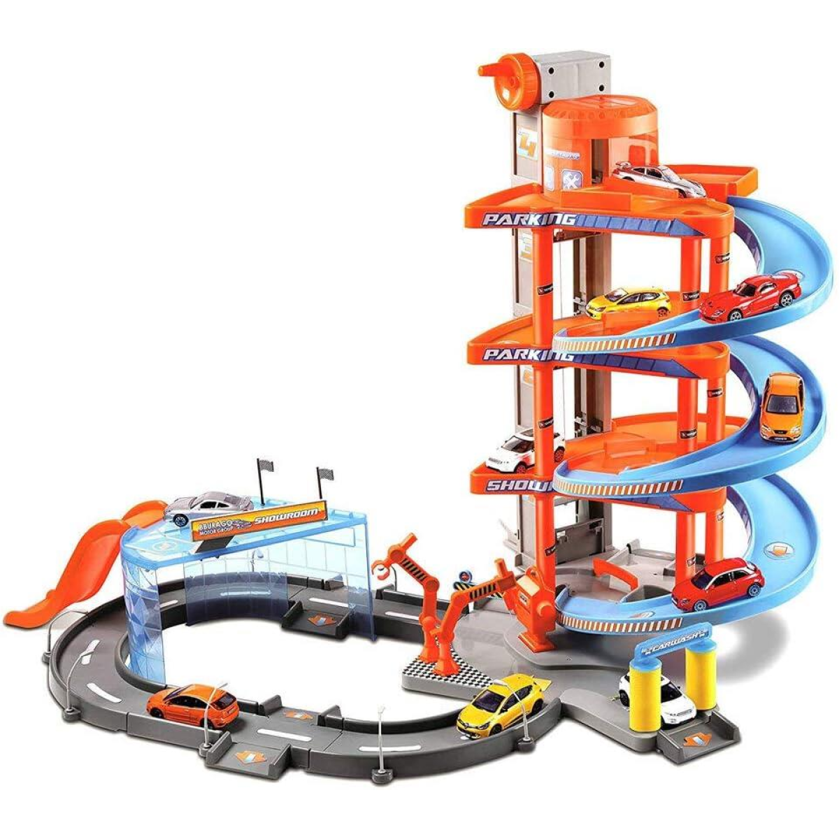 Burago 1:43 Street FIRE MEGA Dealer Showroom Garage Toy indoor Game , Assorted Colours