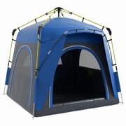 Four Man Pop Up Tent Automatic Camping Backpacking Dome Shelter, Grey Outsunny