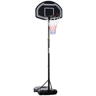 Adjustable Basketball Hoop Stand w/ Wheels and Weight Base 1.6-2.1m HOMCOM
