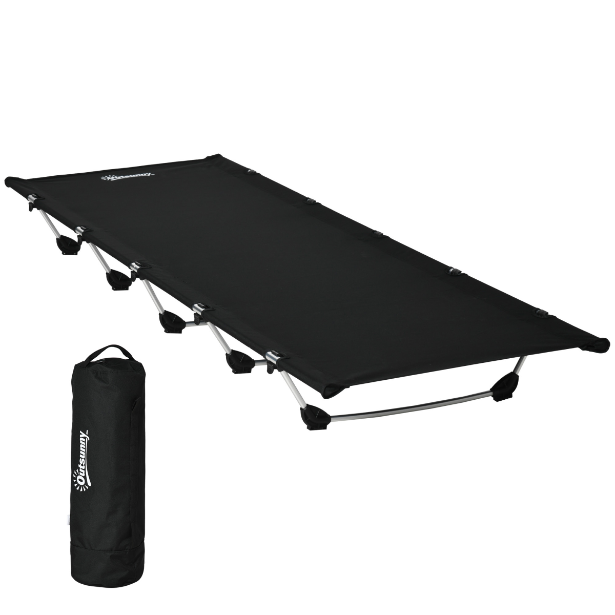 Lightweight Camping Cot Portable Compact Sleeping Bed w/ Carry Bag Outsunny